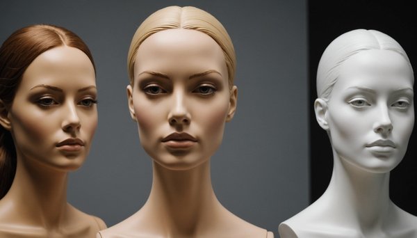 Mannequin femme tête sémi-abstraite : la touche moderne pour vos vitrines